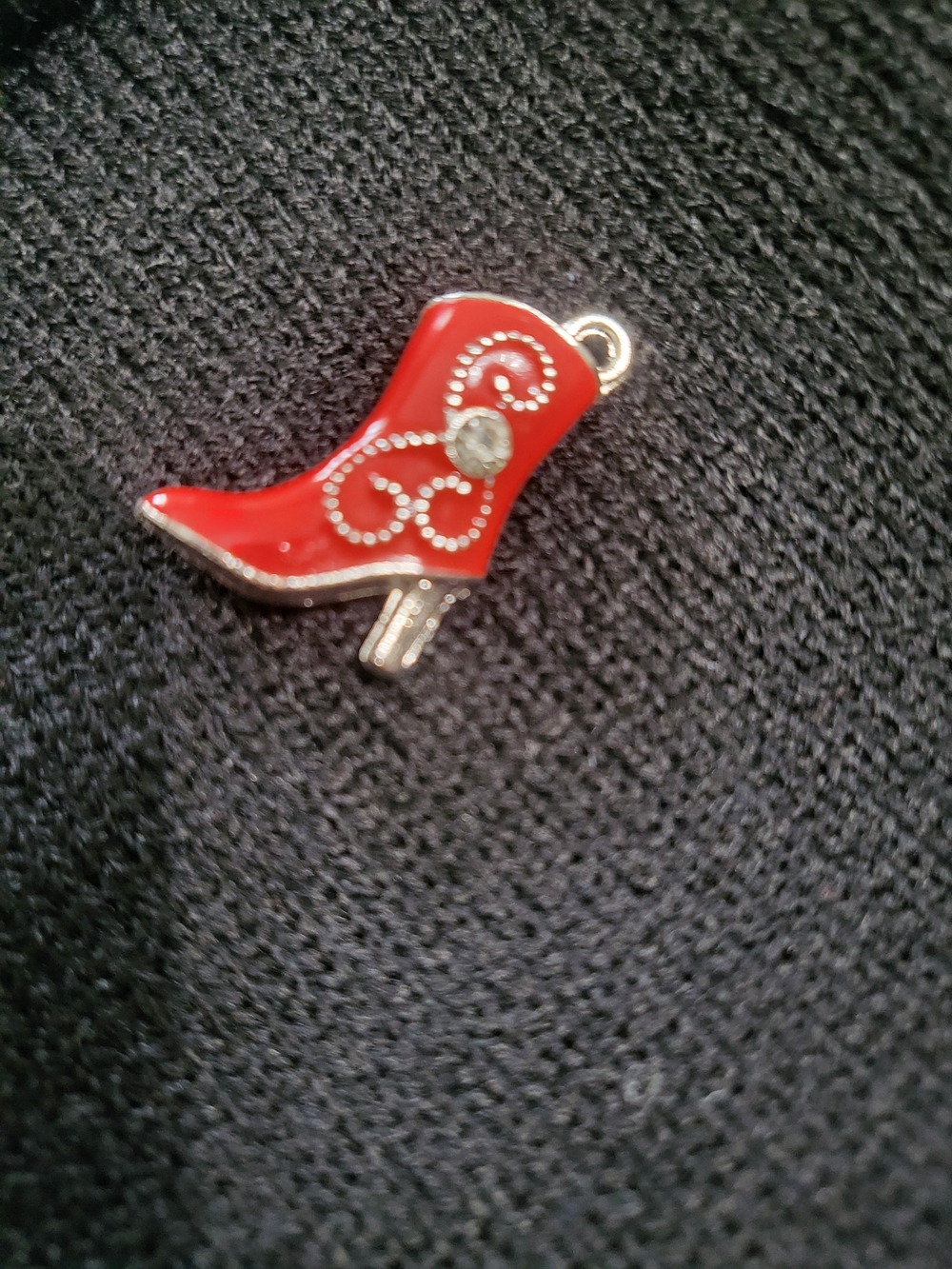 Red Cowboy Boot Charm Pendant - Women Accessories